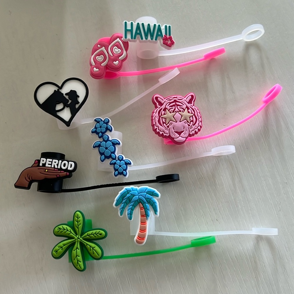 Straw toppers set brand new fits Stanley!
